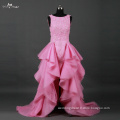 LZ172 Alibaba Beading Ruffle Pink Wedding Dress Front Short And Long Back Wedding Dress